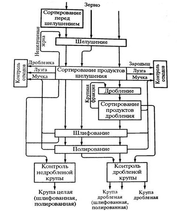 Схема классификации примесей в партиях зерна продовольственного кормового и технического назначения